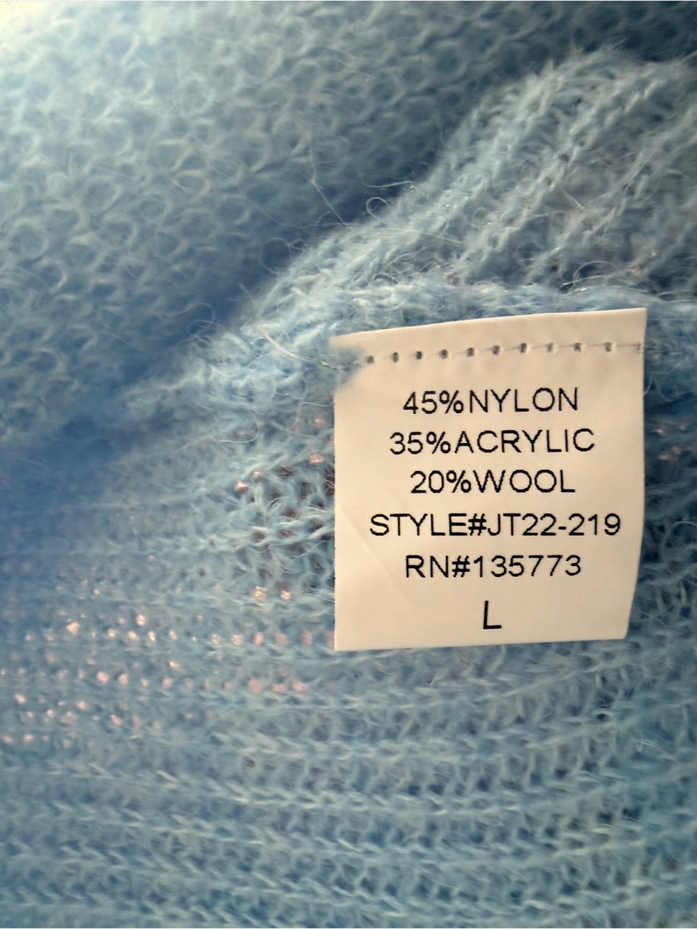Olivaceous Baby Blue Twist Front Cropped Top | Large | NWT | Fuzzy Knit Crop - Picture 7 of 10